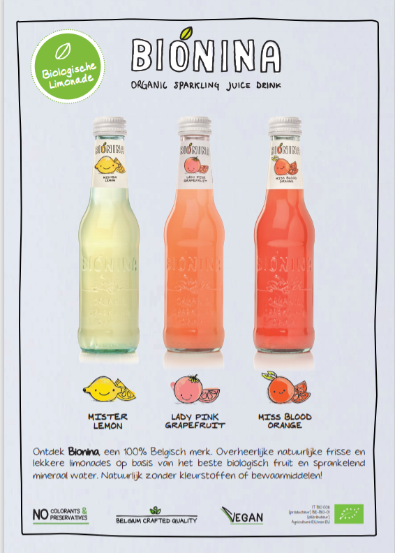 Biologische limonade bloedappelsien